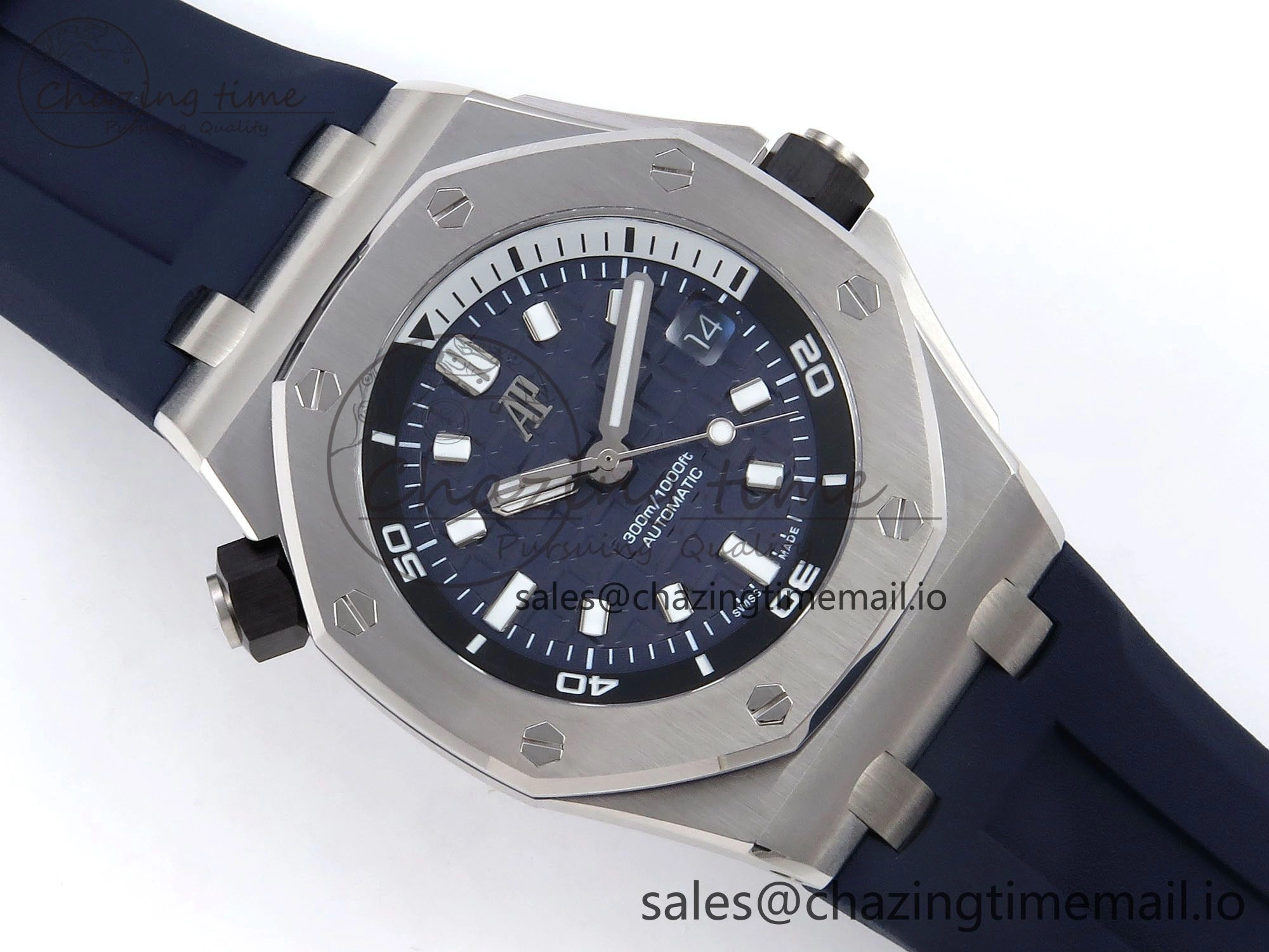 Royal Oak Offshore Diver 15720 IPF Best Edition Blue Dial on Blue Rubber Strap A4308 V2