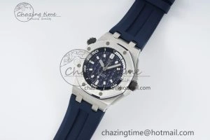Royal Oak Offshore Diver 15720 IPF Best Edition Blue Dial on Blue Rubber Strap A4308