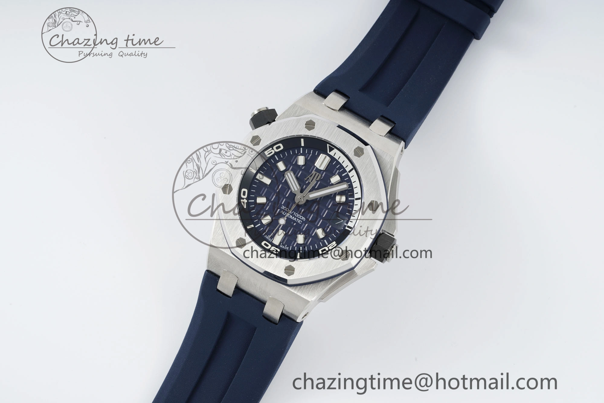 Royal Oak Offshore Diver 15720 IPF Best Edition Blue Dial on Blue Rubber Strap A4308