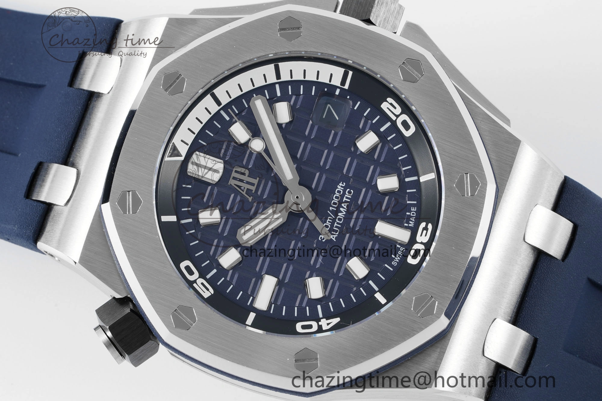 Royal Oak Offshore Diver 15720 IPF Best Edition Blue Dial on Blue Rubber Strap A4308