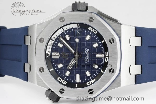 Royal Oak Offshore Diver 15720 IPF Best Edition Blue Dial on Blue Rubber Strap A4308