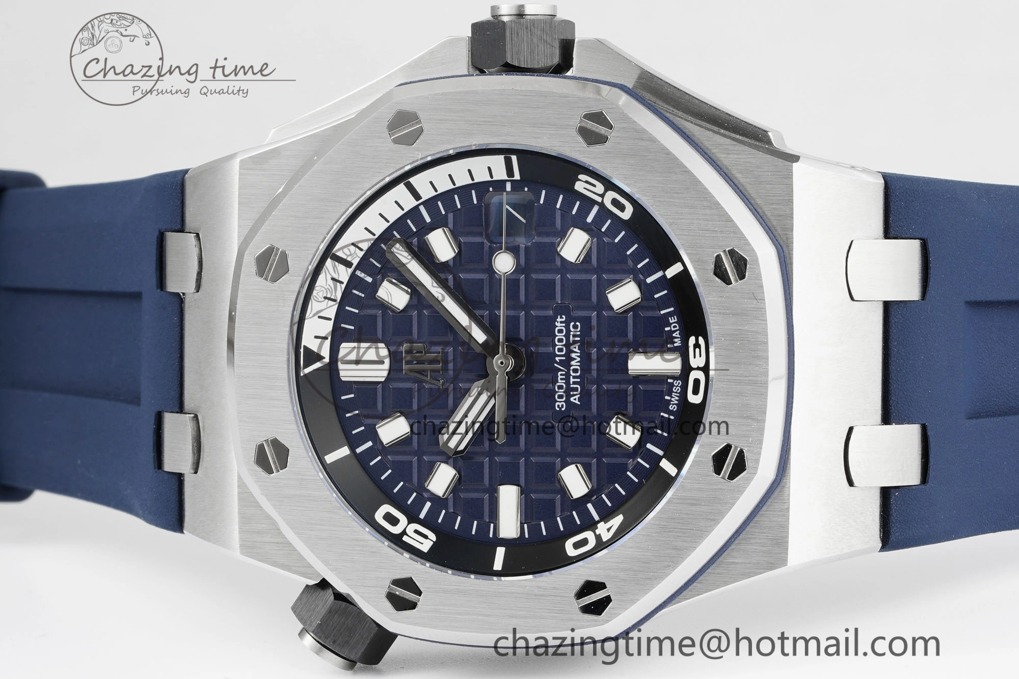 Royal Oak Offshore Diver 15720 IPF Best Edition Blue Dial on Blue Rubber Strap A4308