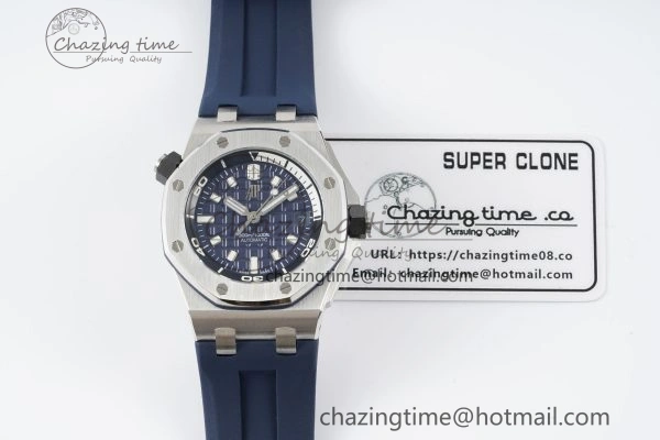 Royal Oak Offshore Diver 15720 IPF Best Edition Blue Dial on Blue Rubber Strap A4308