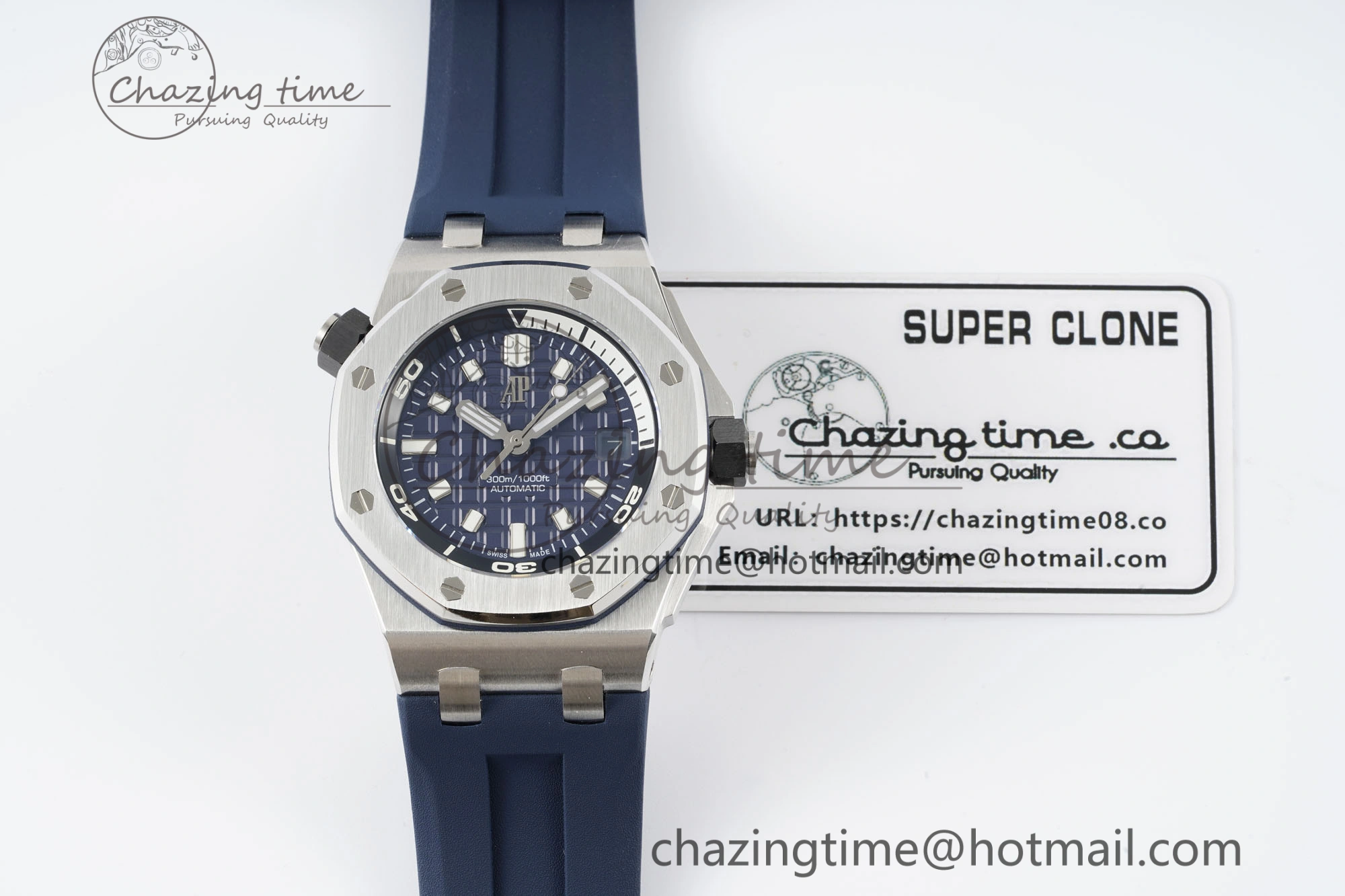Royal Oak Offshore Diver 15720 IPF Best Edition Blue Dial on Blue Rubber Strap A4308