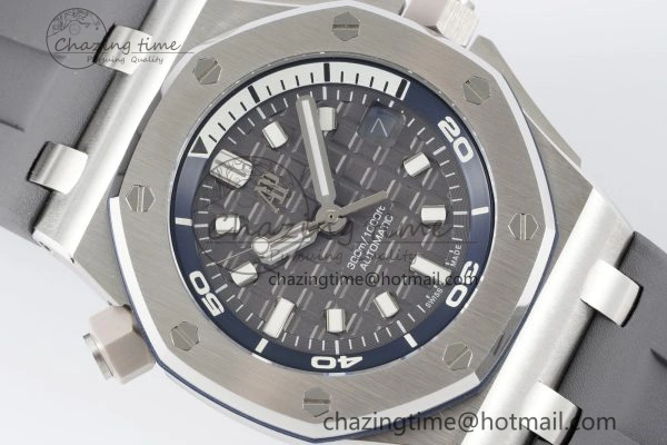 Royal Oak Offshore Diver 15720 IPF Best Edition Gray Dial on Gray Rubber Strap A4308