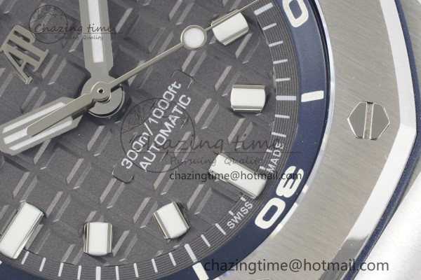 Royal Oak Offshore Diver 15720 IPF Best Edition Gray Dial on Gray Rubber Strap A4308