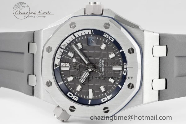 Royal Oak Offshore Diver 15720 IPF Best Edition Gray Dial on Gray Rubber Strap A4308
