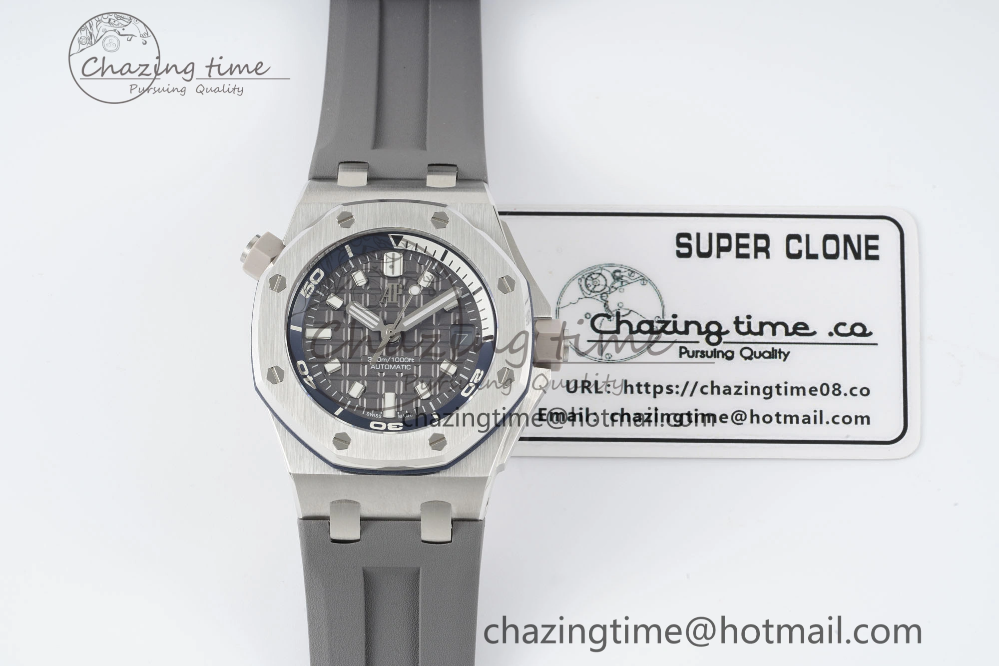 Royal Oak Offshore Diver 15720 IPF Best Edition Gray Dial on Gray Rubber Strap A4308