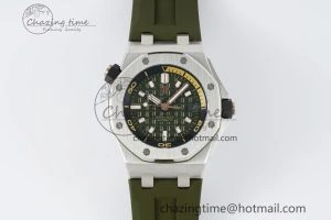 Royal Oak Offshore Diver 15720 IPF Best Edition Green Dial on Green Rubber Strap A4308