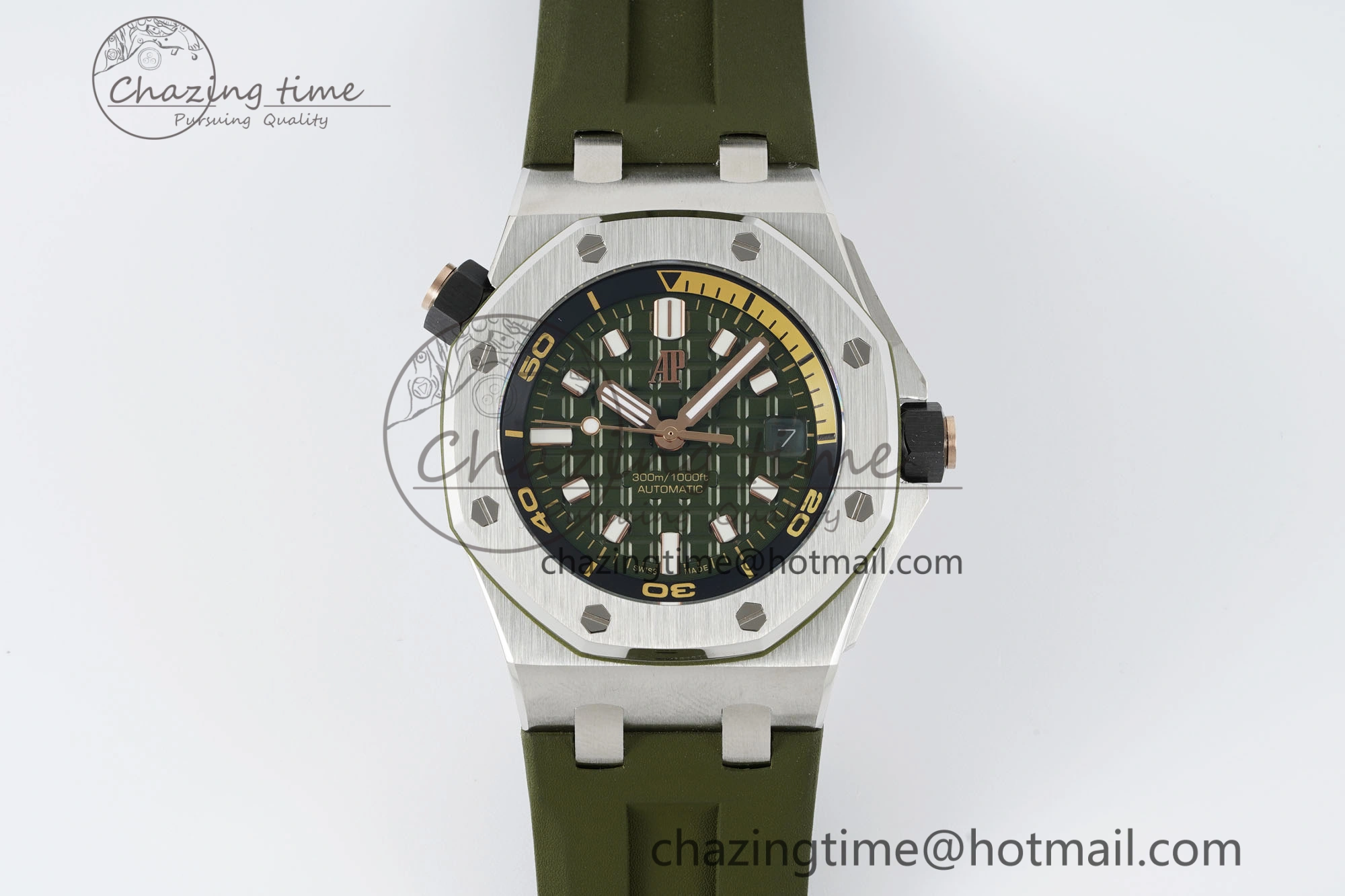 Royal Oak Offshore Diver 15720 IPF Best Edition Green Dial on Green Rubber Strap A4308