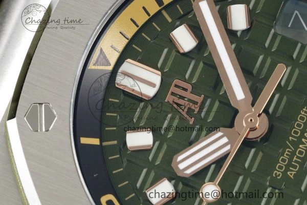 Royal Oak Offshore Diver 15720 IPF Best Edition Green Dial on Green Rubber Strap A4308