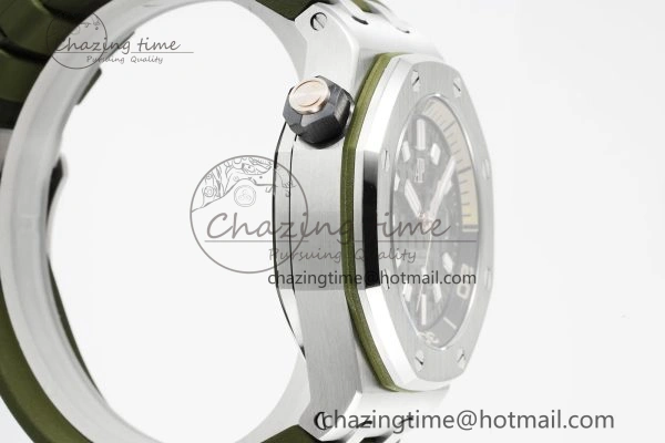 Royal Oak Offshore Diver 15720 IPF Best Edition Green Dial on Green Rubber Strap A4308