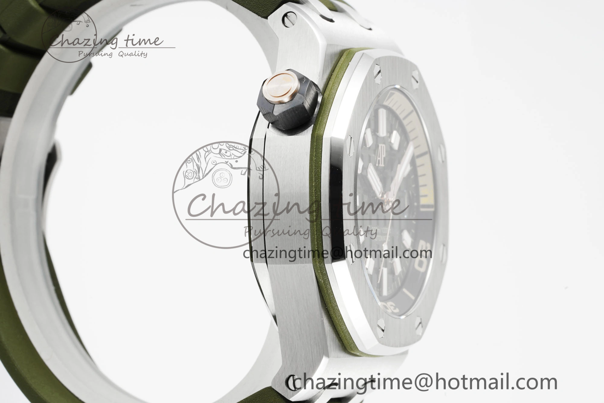 Royal Oak Offshore Diver 15720 IPF Best Edition Green Dial on Green Rubber Strap A4308
