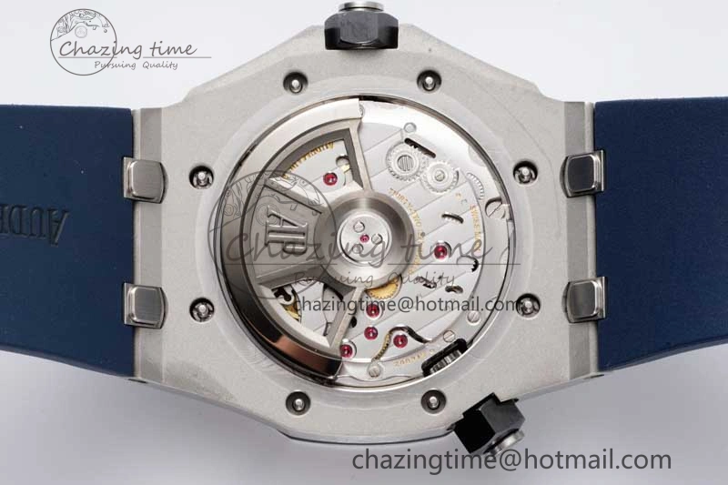 Royal Oak Offshore Diver 15720 SS APF 1:1 Best Edition Blue Dial on Blue Rubber Strap A4308