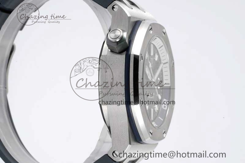 Royal Oak Offshore Diver 15720 SS APF 1:1 Best Edition Gray Dial on Gray Rubber Strap A4308