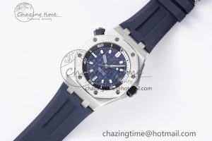 Royal Oak Offshore Diver 15720 SS ZF 1:1 Best Edition Blue Dial on Blue Rubber Strap A4308