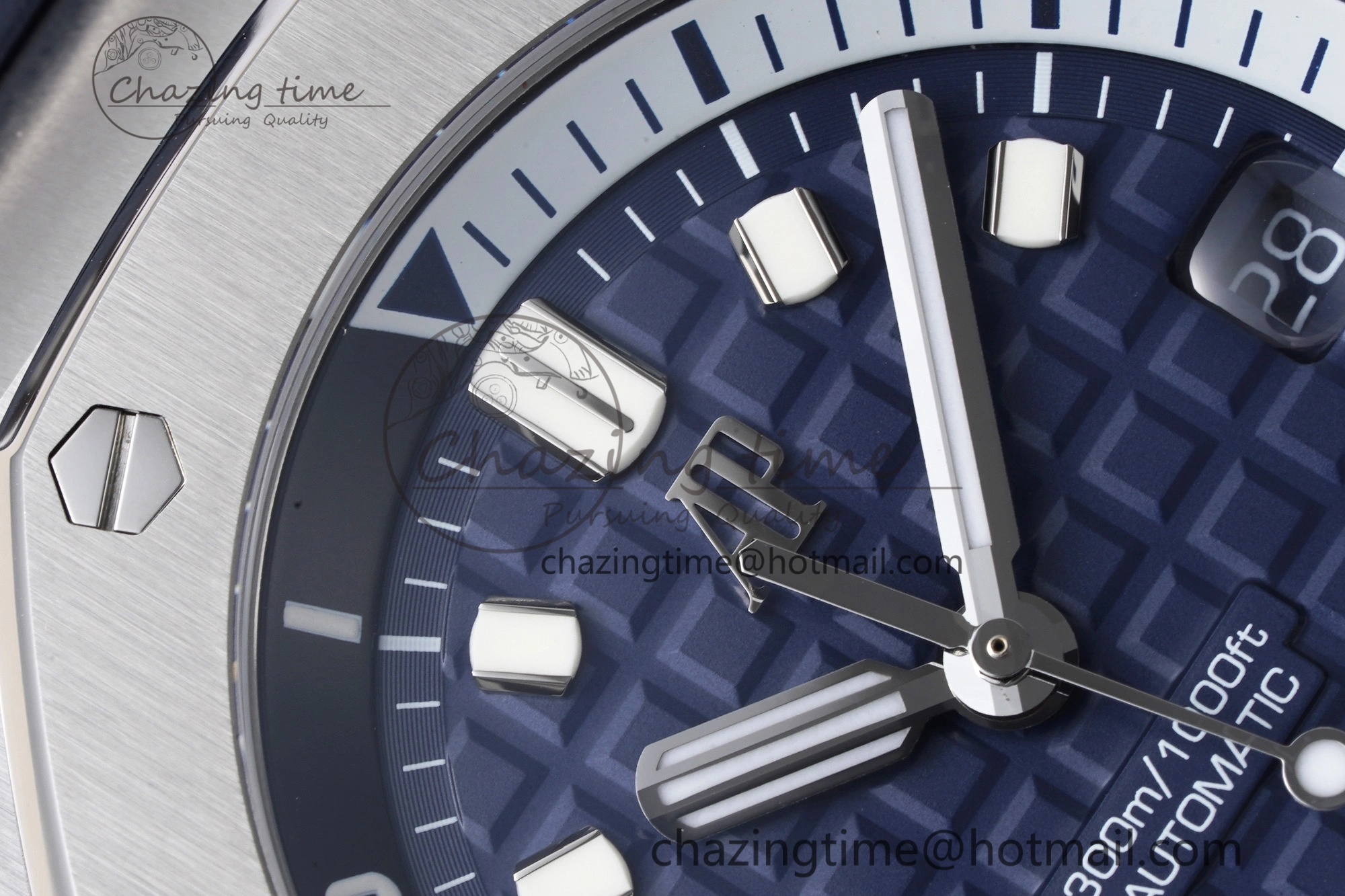 Royal Oak Offshore Diver 15720 SS ZF 1:1 Best Edition Blue Dial on Blue Rubber Strap A4308