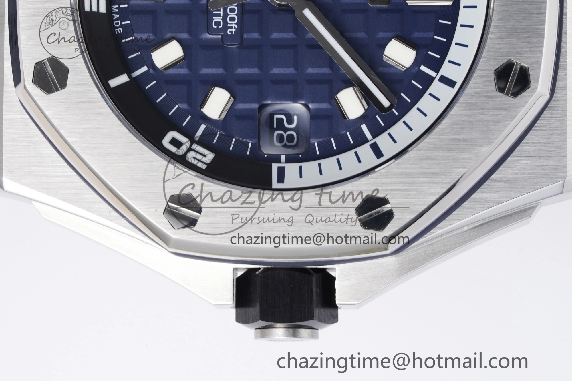 Royal Oak Offshore Diver 15720 SS ZF 1:1 Best Edition Blue Dial on Blue Rubber Strap A4308