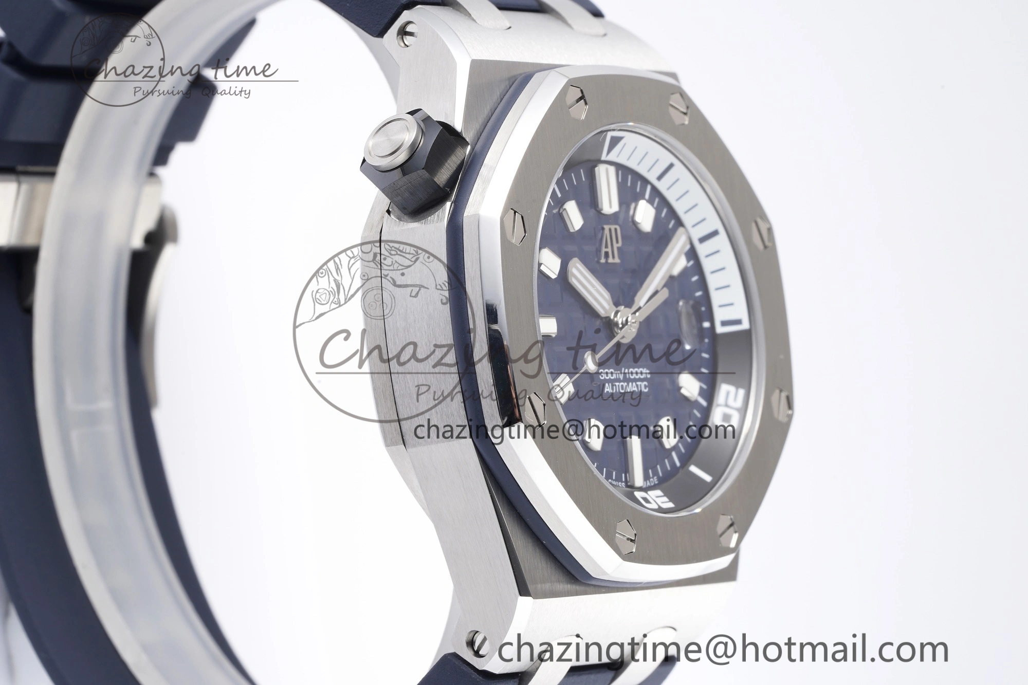Royal Oak Offshore Diver 15720 SS ZF 1:1 Best Edition Blue Dial on Blue Rubber Strap A4308