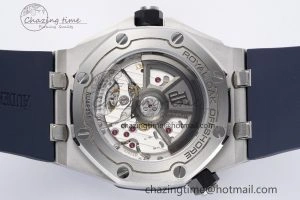 Royal Oak Offshore Diver 15720 SS ZF 1:1 Best Edition Blue Dial on Blue Rubber Strap A4308