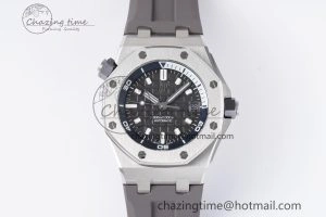Royal Oak Offshore Diver 15720 SS ZF 1:1 Best Edition Gray Dial on Gray Rubber Strap A4308