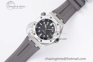 Royal Oak Offshore Diver 15720 SS ZF 1:1 Best Edition Gray Dial on Gray Rubber Strap A4308