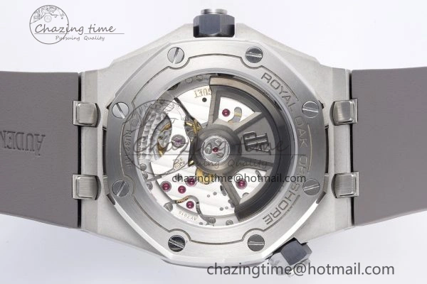 Royal Oak Offshore Diver 15720 SS ZF 1:1 Best Edition Gray Dial on Gray Rubber Strap A4308