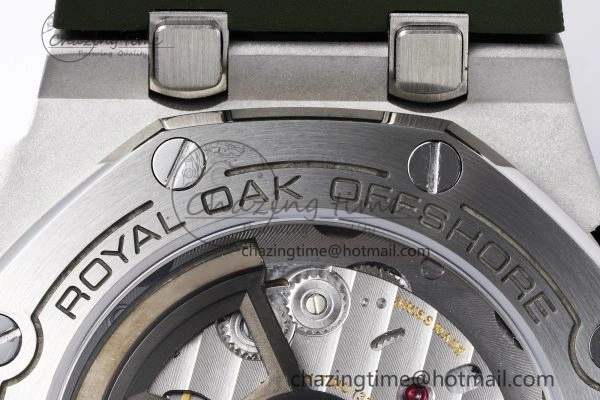Royal Oak Offshore Diver 15720 SS ZF 1:1 Best Edition Green Dial on Green Rubber Strap A4308