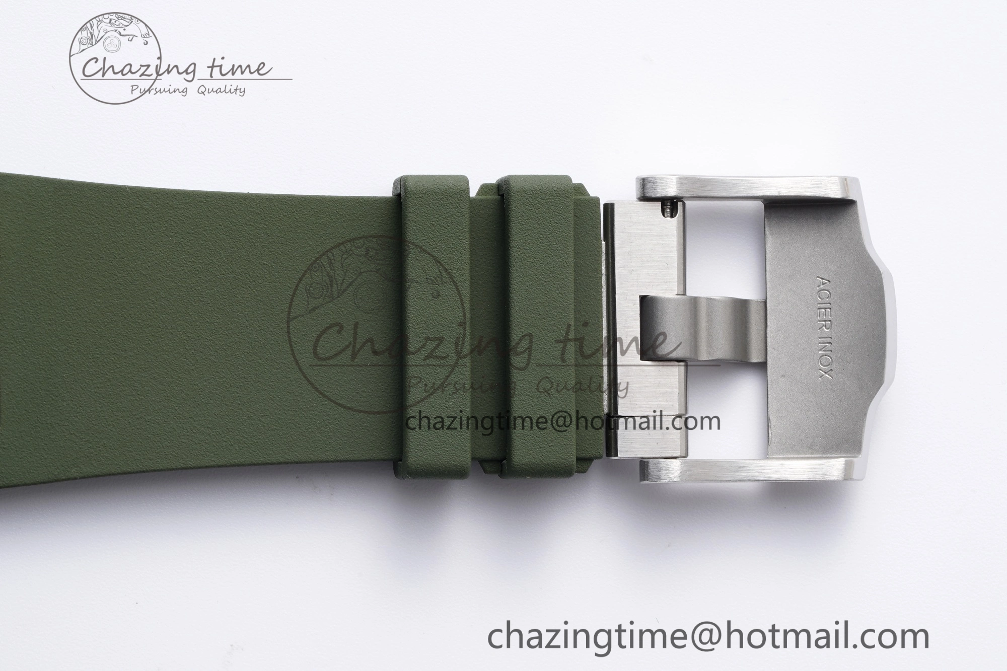 Royal Oak Offshore Diver 15720 SS ZF 1:1 Best Edition Green Dial on Green Rubber Strap A4308