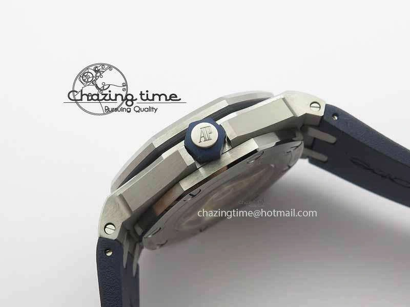 Royal Oak Offshore Diver 2017 Blue 15710 JF 1:1 Best Edition On XS Rubber Strap A3120 (Free Rubber Strap)