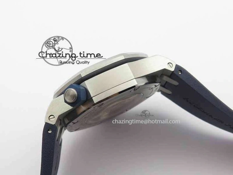 Royal Oak Offshore Diver 2017 Blue 15710 JF 1:1 Best Edition On XS Rubber Strap A3120 (Free Rubber Strap)
