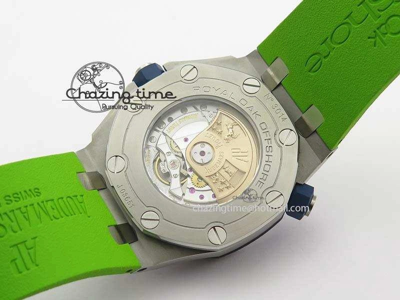 Royal Oak Offshore Diver 2017 Green 15710 JF 1:1 Best Edition On XS Rubber Strap A3120 (Free Rubber Strap)