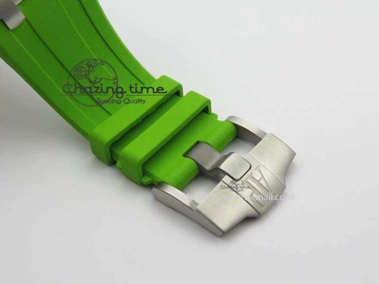 Royal Oak Offshore Diver 2017 Green 15710 JF 1:1 Best Edition On XS Rubber Strap A3120 (Free Rubber Strap)