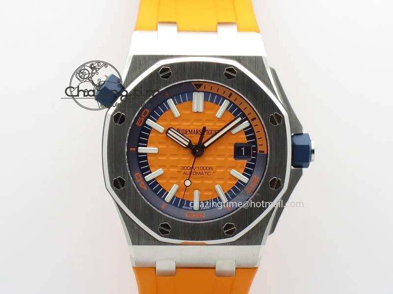 Royal Oak Offshore Diver 2017 Orange 15710 JF 1:1 Best Edition On XS Strap A3120