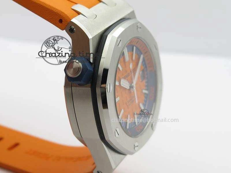 Royal Oak Offshore Diver 2017 Orange 15710 JF 1:1 Best Edition On XS Strap A3120