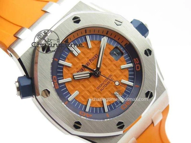 Royal Oak Offshore Diver 2017 Orange 15710 JF 1:1 Best Edition On XS Strap A3120