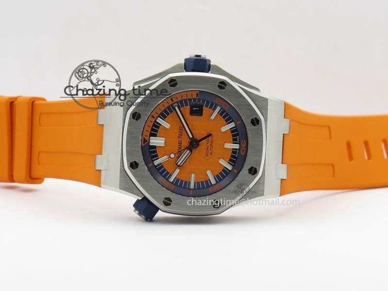Royal Oak Offshore Diver 2017 Orange 15710 JF 1:1 Best Edition On XS Strap A3120