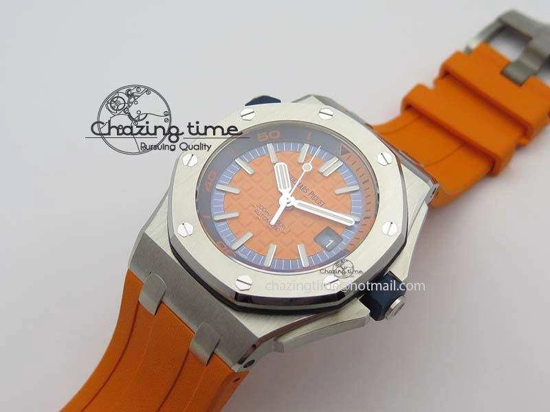 Royal Oak Offshore Diver 2017 Orange 15710 JF 1:1 Best Edition On XS Strap A3120