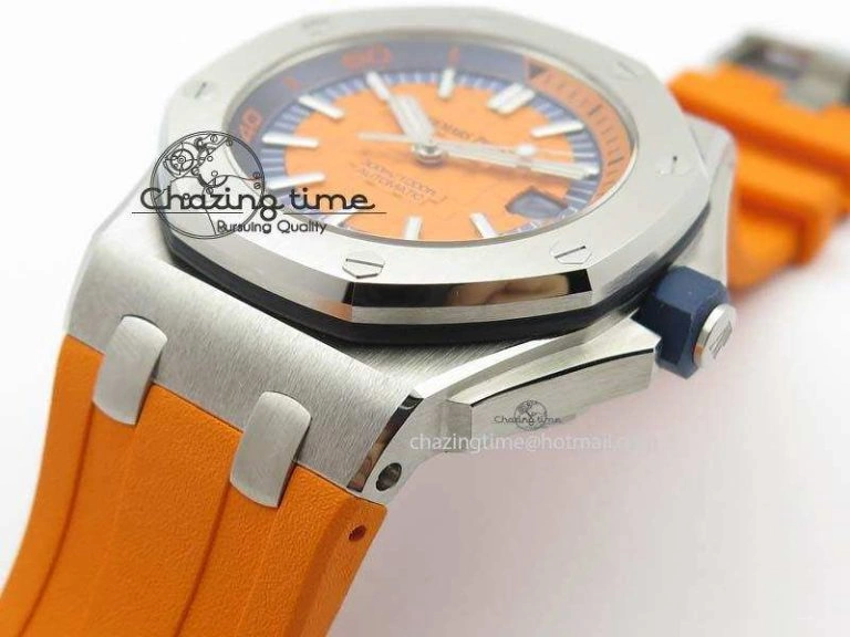 Royal Oak Offshore Diver 2017 Orange 15710 JF 1:1 Best Edition On XS Strap A3120