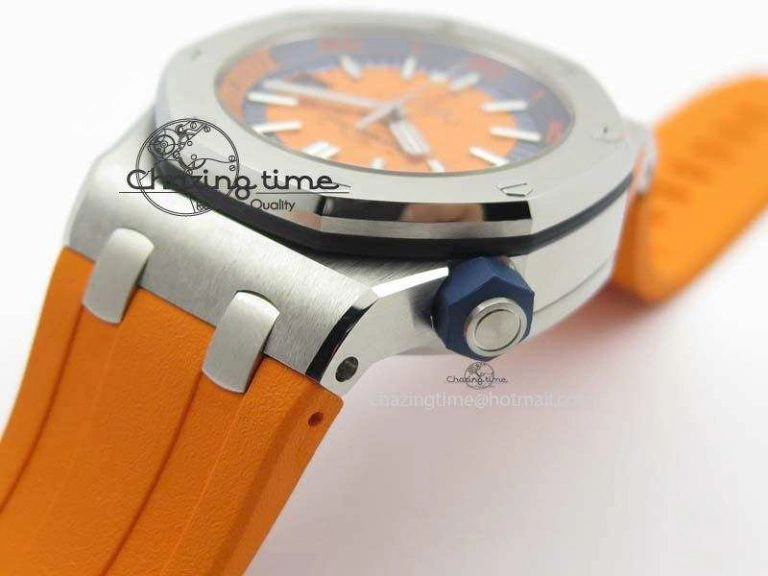 Royal Oak Offshore Diver 2017 Orange 15710 JF 1:1 Best Edition On XS Strap A3120