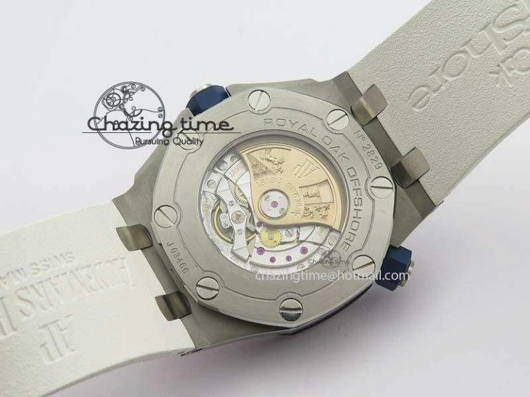 Royal Oak Offshore Diver 2017 White 15710 JF 1:1 Best Edition On XS Rubber Strap A3120 (Free Rubber Strap)