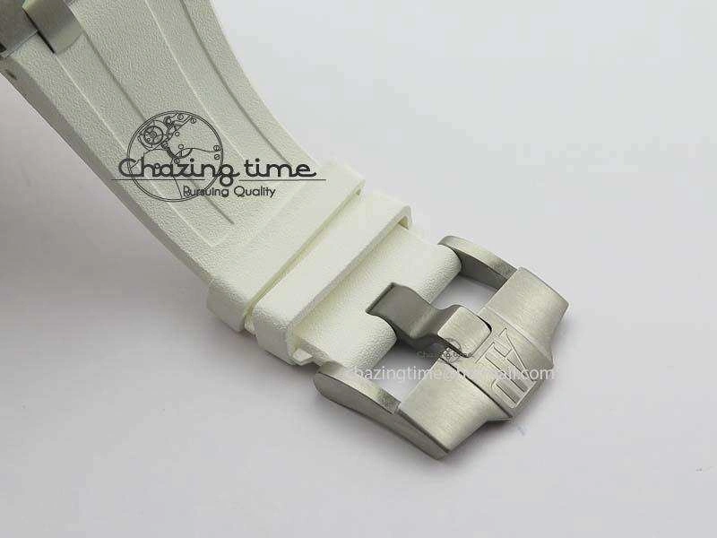 Royal Oak Offshore Diver 2017 White 15710 JF 1:1 Best Edition On XS Rubber Strap A3120 (Free Rubber Strap)
