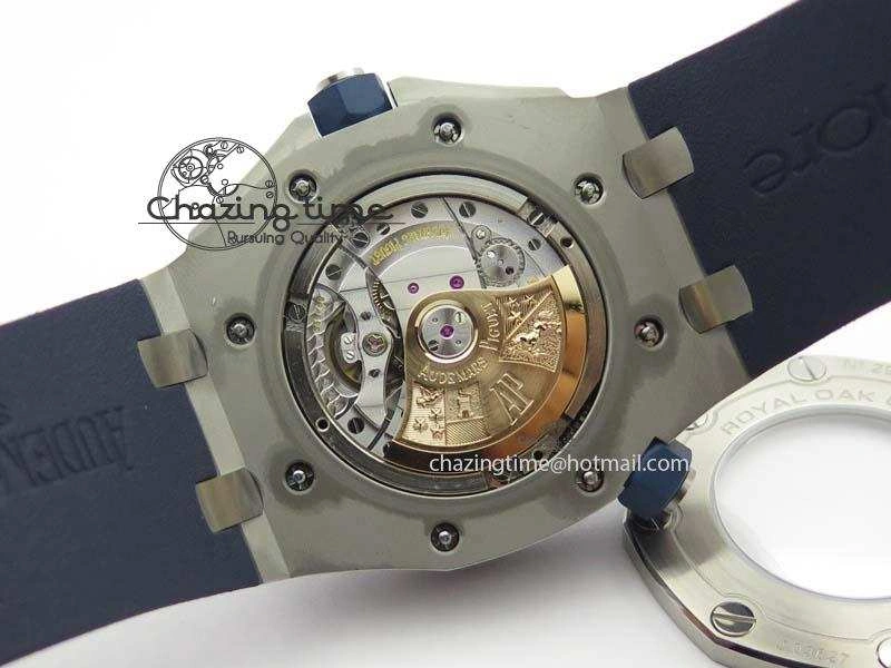 Royal Oak Offshore Diver 2017 Yellow 15710 JF 1:1 Best Edition On Blue Rubber Strap A3120 (Free XS Rubber Strap)