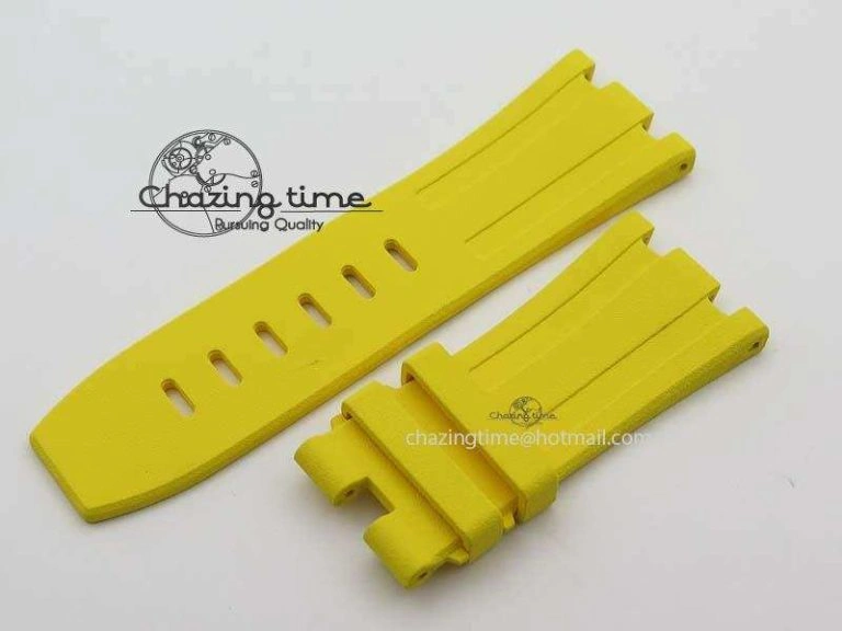 Royal Oak Offshore Diver 2017 Yellow 15710 JF 1:1 Best Edition On Blue Rubber Strap A3120 (Free XS Rubber Strap)