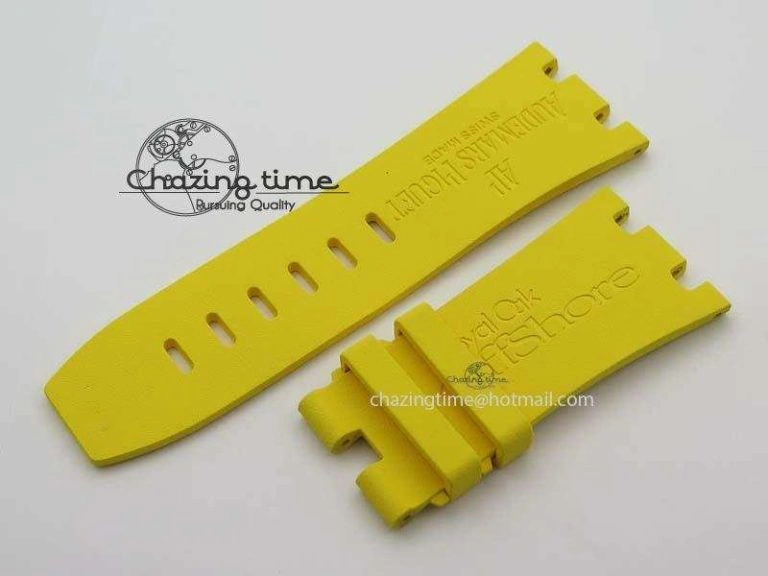Royal Oak Offshore Diver 2017 Yellow 15710 JF 1:1 Best Edition On Blue Rubber Strap A3120 (Free XS Rubber Strap)