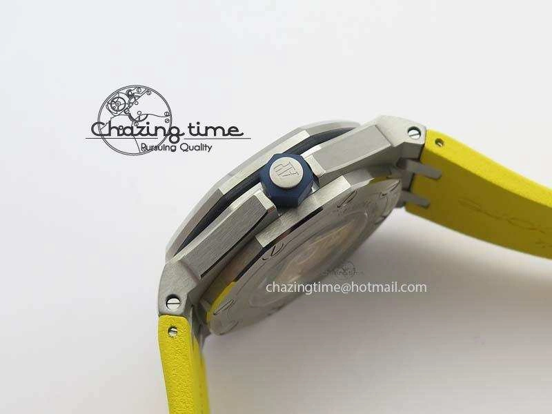 Royal Oak Offshore Diver 2017 Yellow 15710 JF 1:1 Best Edition On XS Rubber Strap A3120 (Free Rubber Strap)