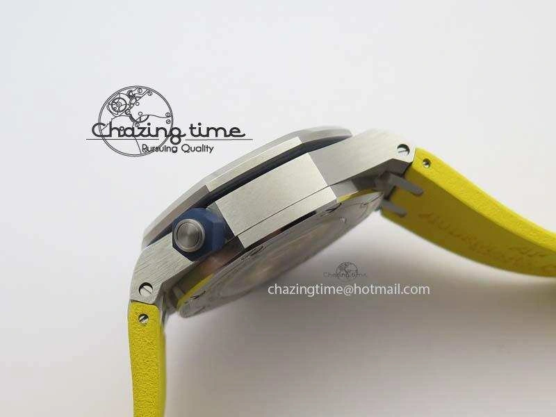 Royal Oak Offshore Diver 2017 Yellow 15710 JF 1:1 Best Edition On XS Rubber Strap A3120 (Free Rubber Strap)