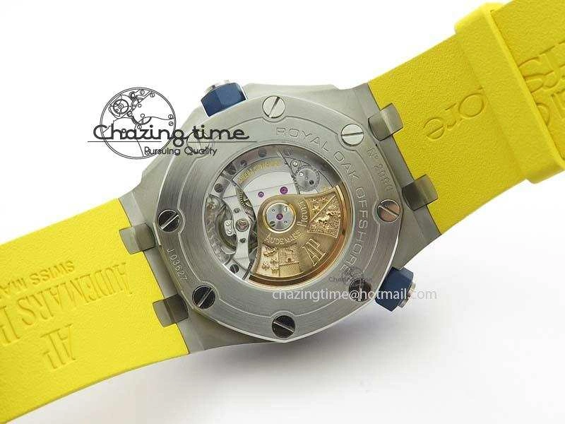 Royal Oak Offshore Diver 2017 Yellow 15710 JF 1:1 Best Edition On XS Rubber Strap A3120 (Free Rubber Strap)
