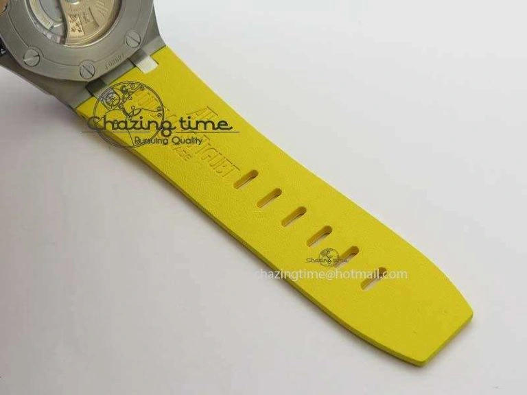 Royal Oak Offshore Diver 2017 Yellow 15710 JF 1:1 Best Edition On XS Rubber Strap A3120 (Free Rubber Strap)