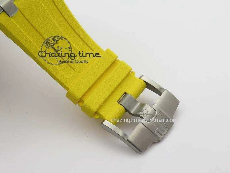 Royal Oak Offshore Diver 2017 Yellow 15710 JF 1:1 Best Edition On XS Rubber Strap A3120 (Free Rubber Strap)